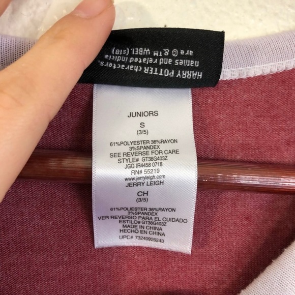 Harry Potter Hogwarts Burgundy Long Sleeve - Picture 12 of 16